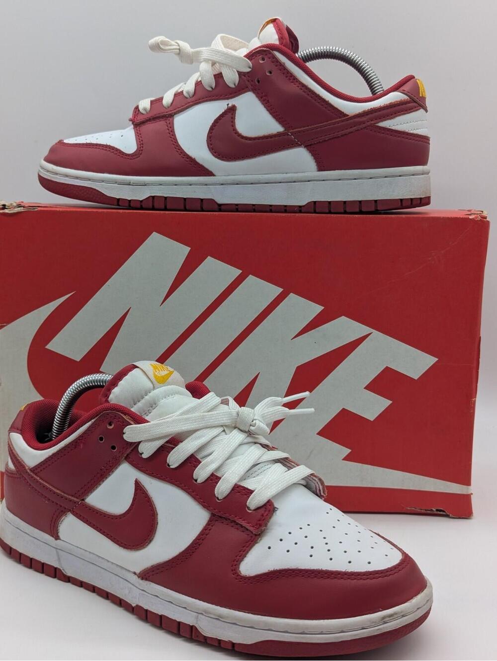 Mens Size 8.5 / Women's 10 Nike Dunk Low Gym Red White Sneakers Shoes DD1391-602